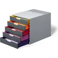 Durable Varicolor ladeblok grijs/gekleurd (5 laden)