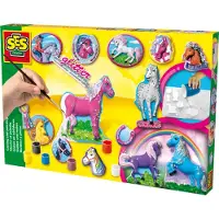 SES Creative Gieten en Schilderen Set - Fantasiepaarden met Glitter - Voor Meisjes vanaf 5 Jaar - Knutselen - Schoencadeautjes Sinterklaas