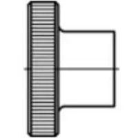 Toolcraft 1060876 Kartelmoeren M3 DIN 466 RVS 25 stuk(s)