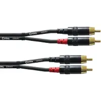Cordial CFU 0,6 CC Audio Adapterkabel [2x Cinch-stekker - 2x Cinch-stekker] 0.60 m Zwart