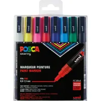 Posca Set van 8 Uni kegelpunt markers Willekeurig patroon