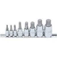 Bgs Veeltand, XZN, spline, multi-torx doppenset (1/4" + 3/8" + 1/2") 8 delig BGS 5105