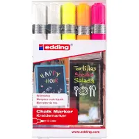 Edding 4095 krijtstiften wit (5 stuks)