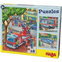 Haba Puzzel - Politie, brandweer & hulpverlening - 12, 15 & 18st.