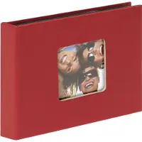 Walther design Fun - Fotoalbum insteek - 36 foto's 10x15 cm - Rood - Linnenstructuur