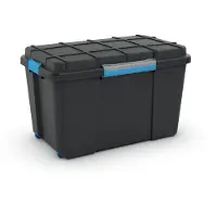 Kis Scuba opbergbox XL- 110L - zwart/blauwe clips
