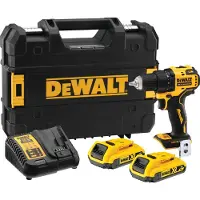 DeWalt DCD708D2T-QW 18V Li-ion XR Accu Boor-/schroefmachine Set (2x 2,0Ah) In TSTAK - 65Nm - Koolborstelloos