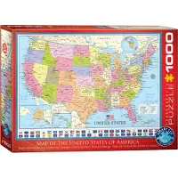 Sonstige Verlage Map of the USA Puzzel (1000 stukjes)