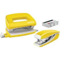 Leitz Heftgerät + Locher WOW 5561 SET, gelb