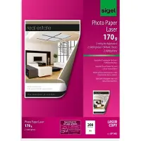 Sigel fotopapier kleurenlaser A4 hoogwit glans 170gr 200vel
