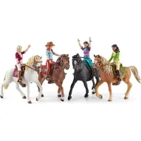 Schleich 42542 Horse Club 42542 bewegliche Sarah & Mystery Spielfiguren-Set