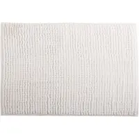 MSV Badkamerkleed/badmat voor op de vloer - ivoor wit - 40 x 60 cm - Microvezel - Badmatjes