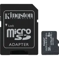 Kingston Industrial microSDHC-kaart 8 GB Class 10 UHS-I Incl. SD-adapter