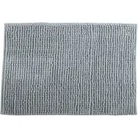MSV Badkamerkleed/badmat tapijtje voor op de vloer - lichtgrijs - 40 x 60 cm - Microvezel - Badmatjes