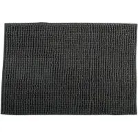 MSV Badkamerkleed/badmat voor op de vloer - grijs - 40 x 60 cm - Microvezel - Badmatjes