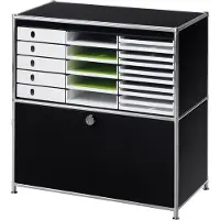 Styro Styroval Pro-ladebox, 10 laden, open, DIN C4, polystyreen, eco-zwart