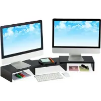 Relaxdays Dual, Monitorstijgers, Zwart