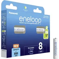 Panasonic Bk-4mcde/8be 800mah Oplaadbare Batterij 8 Eenheden
