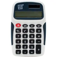 Soho Rekenmachine – Schoolrekenmachine – Rekenmachine zakmodel – Handig voor in etui – 7 x 11,5 cm – Kantoor accessoires – Kunststof – Zwart/wit