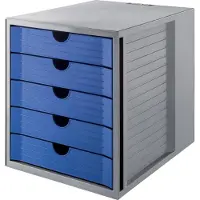 HAN Systembox 1450-14 Ladebox Lichtgrijs DIN A4, DIN C4 Aantal lades: 5