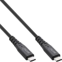 InLine USB4-kabel, USB-C naar USB-C, PD 240W, 8K60Hz, TPE, zwart, 2 meter