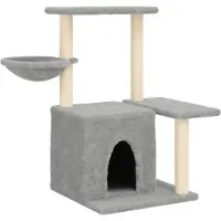 vidaXL Kattenmeubel met sisal krabpalen 83 cm lichtgrijs