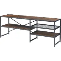 En.casa TV meubel Västiarharg 120x30x46 cm zwart en walnootkleurig []