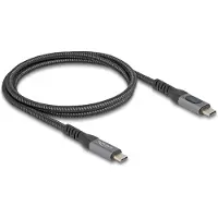 DeLOCK USB 40 Gbps Data and Fast Charging Coaxial Cable 1 m 8K 60 Hz USB PD 3.1 Extended Power Range 240 W