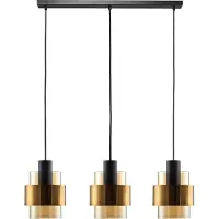 Freelight Hanglamp Chiasso 3 lichts L100 cm zwart goud