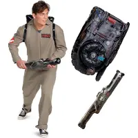 Disguise 120139T volwassenen, Officiale Ghostbusters Afterlife Movie kostuum jumpsuit met opblaasbaar Proton Pack Spengler formaat, veelkleurig groot