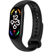 Strap-it Siliconen Smartwatch bandje - Geschikt voor Xiaomi Mi Band 7 siliconen bandje - zwart - Horlogeband / Polsband / Armband