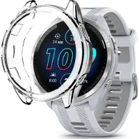 Strap-it TPU bescherm hoesje - zachte case geschikt voor Garmin Forerunner 965 - transparant