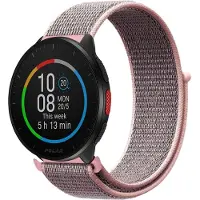 Strap-it Nylon bandje geschikt voor Polar Ignite / Ignite 2 / Ignite 3 / Unite / Polar Pacer - Roze - Pink Sand