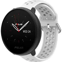 Strap-it Siliconen sport bandje met gaatjes - Geschikt voor Polar Ignite / Ignite 2 / Ignite 3 / Polar Pacer / Polar Unite bandje - Sport bandje - Wit