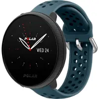 Strap-it Siliconen sport bandje met gaatjes - Geschikt voor Polar Ignite / Ignite 2 / Ignite 3 / Polar Pacer / Polar Unite bandje - Sport bandje - Rock Green
