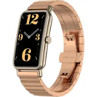 Strap-it Stalen Smartwatch bandje - Geschikt voor Huawei Watch Fit Mini metalen bandje - rosé goud - Horlogeband / Polsband / Armband