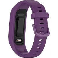 Strap-it Siliconen Smartwatch bandje - Geschikt voor Garmin Vivosmart 5 siliconen bandje - paars - Horlogeband / Polsband / Armband