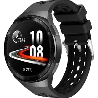 Strap-it Siliconen Smartwatch bandje - Geschikt voor Huawei Watch GT 2e silicone air band - zwart - Horlogeband / Polsband / Armband - GT2E