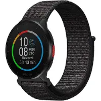 Strap-it Nylon bandje geschikt voor Polar Ignite / Ignite 2 / Ignite 3 / Unite / Polar Pacer - Zwart