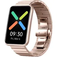Strap-it Stalen Smartwatch bandje - Geschikt voor Oppo Watch Free metalen bandje - rosé goud - Horlogeband / Polsband / Armband - Watch Free