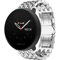 Strap-it Stalen Smartwatch bandje - Geschikt voor bandje Polar Ignite / Ignite 2 / Ignite 3 / Polar Pacer / Polar Unite bandje - Draak band staal metalen bandje - Zilver