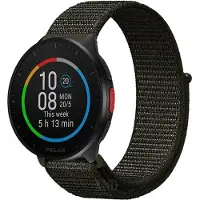 Strap-it Nylon bandje geschikt voor Polar Ignite / Ignite 2 / Ignite 3 / Unite / Polar Pacer - Groen - Donkergroen