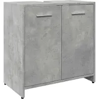 vidaXL Wastafelkast 60x33x60 cm bewerkt hout betongrijs