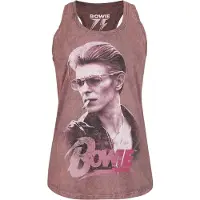 David Bowie Top - Smoking - S tot XXL - voor Vrouwen - koraal | Maat S