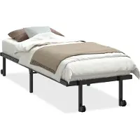 vidaXL Bedframe zonder matras opvouwbaar 75x190 cm staal zwart