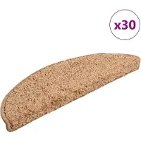 vidaXL Trapmatten 30 st 56x17x3 cm beige halfrond