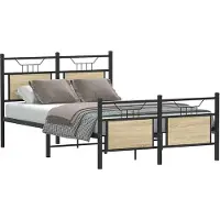 vidaXL Bedframe zonder matras hout sonoma eikenkleurig 120x190 cm
