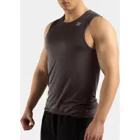 ZEUZ Sport Tanktop Heren - Sportkleding Man - Fitnesskleding - Jongens Kleding voor Fitness, CrossFit & Gym - Houtskool Bruin - Maat XL