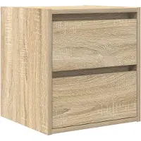 vidaXL Nachtkastje wandgemonteerd 38x34x40 cm sonoma eikenkleurig