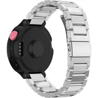 Strap-it Metalen schakel bandje geschikt voor Garmin Forerunner 735xt / 235 / 230 / 220 / 630 / 620 - Horlogeband staal - Polsband RVS - Zilver